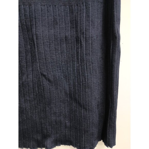 St. John Basics Womens Pencil Skirt Size 12 Navy Santana Knit Old Money Timeless - Picture 2 of 6